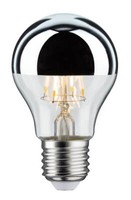 Paulmann Led Birne 4,8W = 47W, 580 Lm, E27, Kopfspiegel Silber, Warmweiß 2700 K
