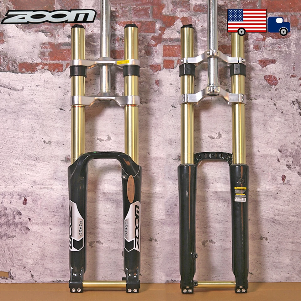 26" Downhill Zoom DH680 Mountain MTB Bike Suspension Forks Disc 1-1/8" 110*20mm - Image 3 of 4