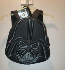 DISNEY STAR WARS DARTH VADER MOLDED HELMET SHAPED 3D MINI BACKPACK BLACK GREY