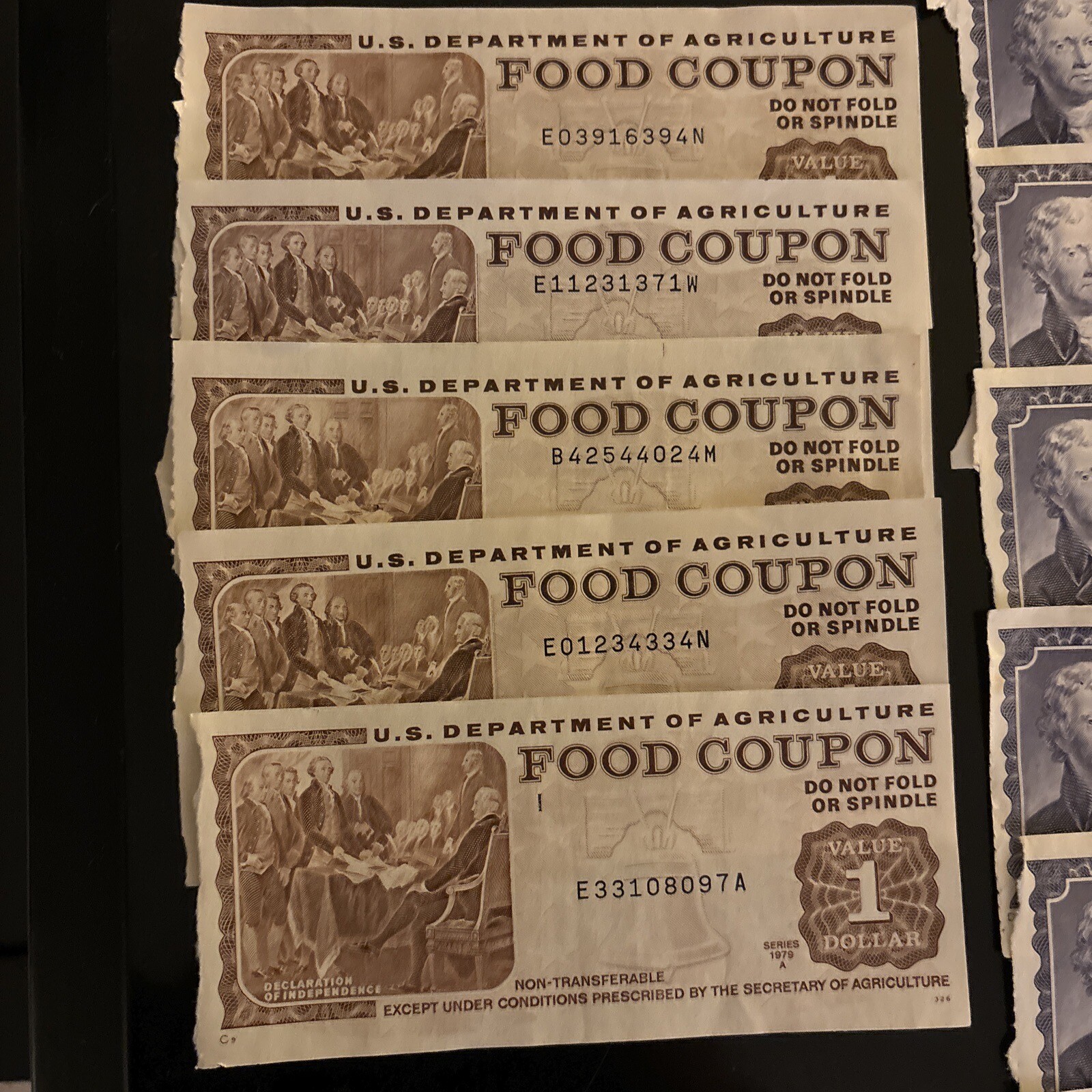 Full Image Vintage Paper Food Stamp lot of 30 one dollar coupons eBay