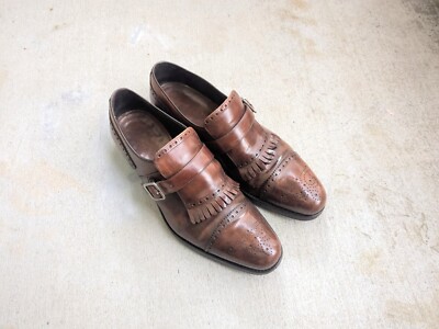 PRADA Men\'s Brown Leather Lace-Up Dress Shoes 9.5 prada dress brown shoes men 9.5 (US 10.5) slightly used | eBay main image 2