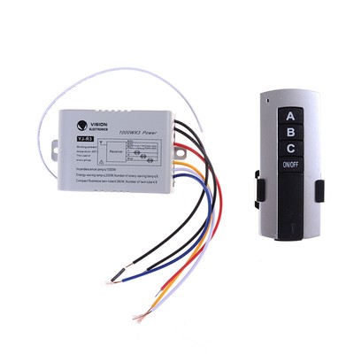 3 Channel Wireless Remote Control Switch Digital Remote Control Switch ...