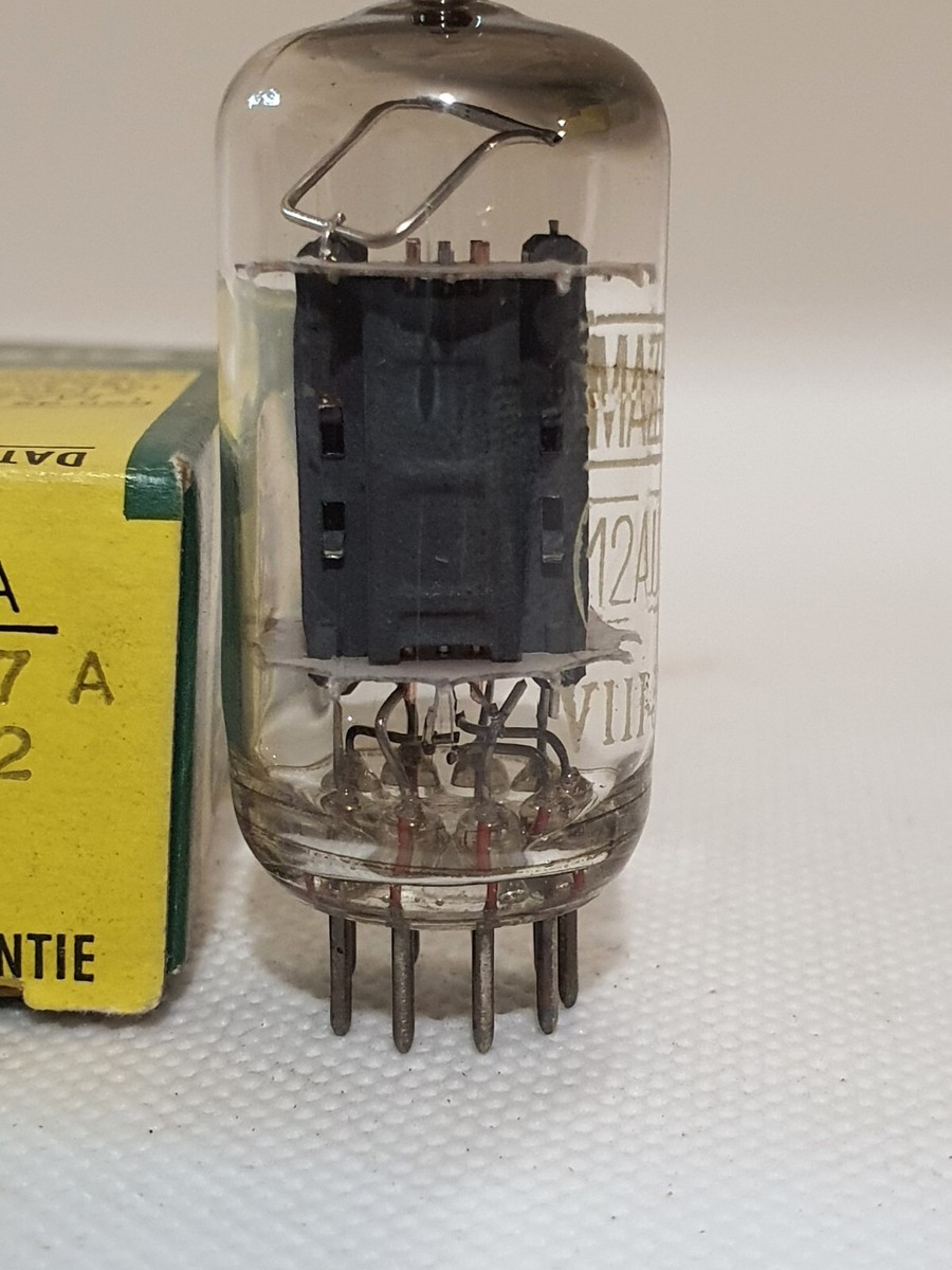 Paire De Tubes NOS ECC82 / 12AU7 Mazda D Getter, Plaques Courtes, Appairés, France