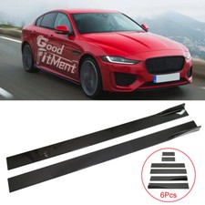 For Jaguar XE XF S-type 2.2m Carbon Fiber Look Side Skirts Splitter Spoiler Lip