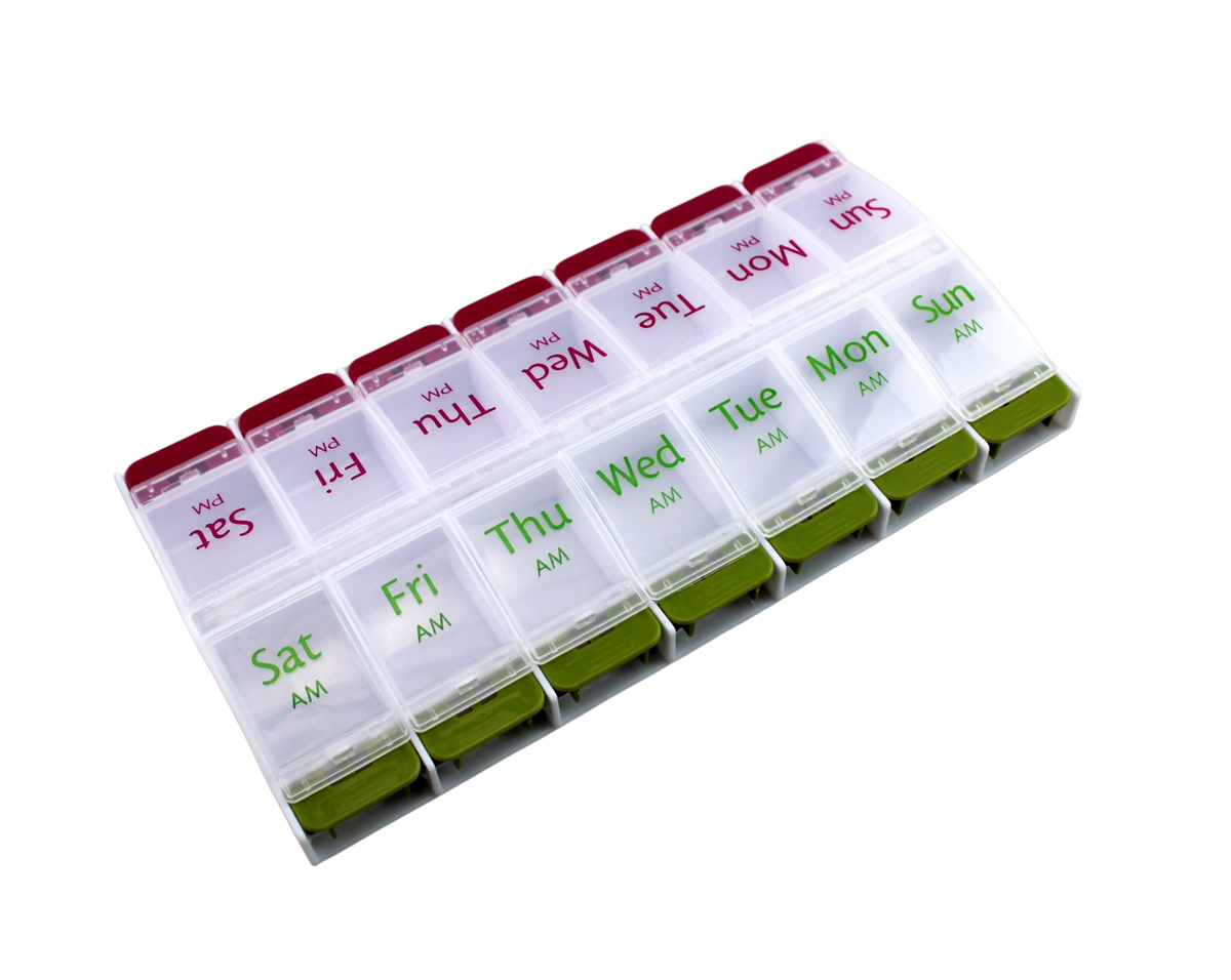 2 Portapillole Settimanali, Portapillole Da 7 Giorni, Portapillole Giornaliero,portapillole AM/PM Per Integratori Medici,olio Di Pesce, Bianco E Nero | Leroy Merlin - Foto 10