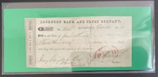 Lockport Bank and Trust Company Check/Money Order 1850 $200