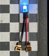 1 BRIGHT WHITE LED LIGHT ON HANGERS FOR TOMY SUPER G AFX TURBO SLOT CAR CHASSIS