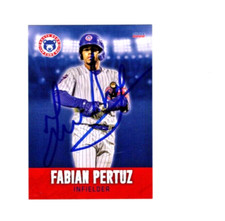 Fabian Pertuz signed autograph 2022 South Bend Cubs baseball card Columbia e