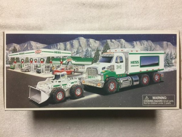 hess toy truck and front loader