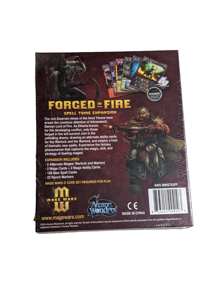 New/Sealed Mage Wars Forged in Fire Spell Tome Expansion set 2014 Arcane Wonders - Image 2 of 2