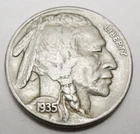 1935 S INDIAN HEAD "BUFFALO" NICKEL AVE CIRCULATED **FREE SHIPPING**