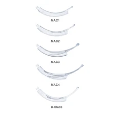 (US delivery)Vide Laryngoscope Disposable Blade MAC1/D-blade (10pc/Box)