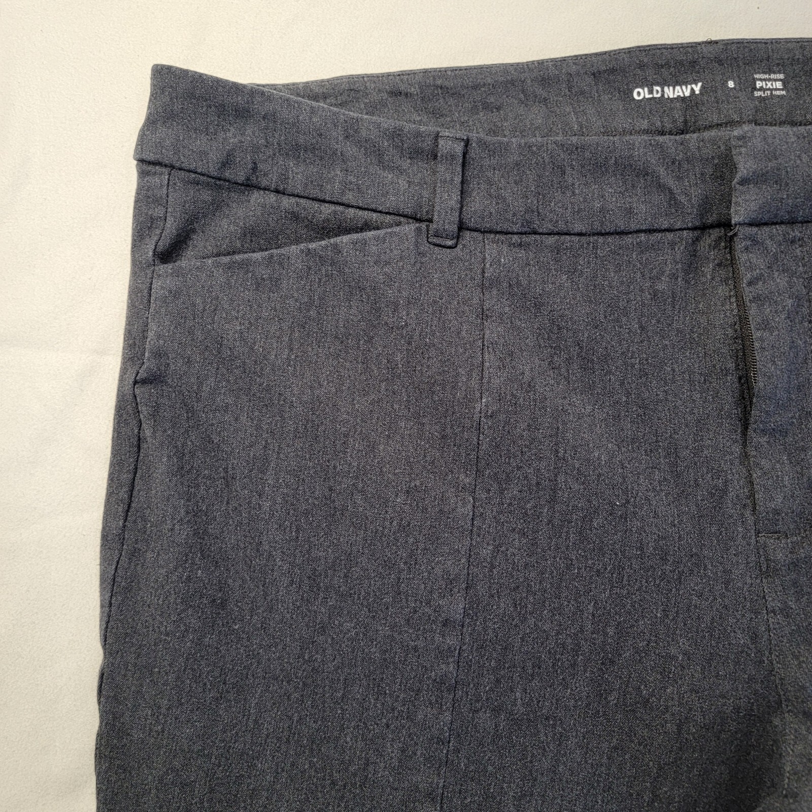 Old Navy High Rise Pixie Split Hem Gray Stretch D… - image 7