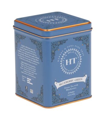 	Harney & Sons Blueberry Green Tea Tin Can - Caffeinated and Great Present Idea	