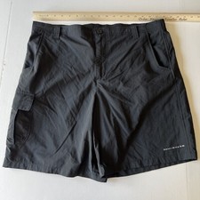 Columbia PFG Swim Trunks Men's Large Black Omni-Shade Unlined 8" Swim Shorts