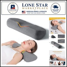 Hypoallergenic Cervical Neck Roll Pillow - Dark Gray, Pain Relief Essential