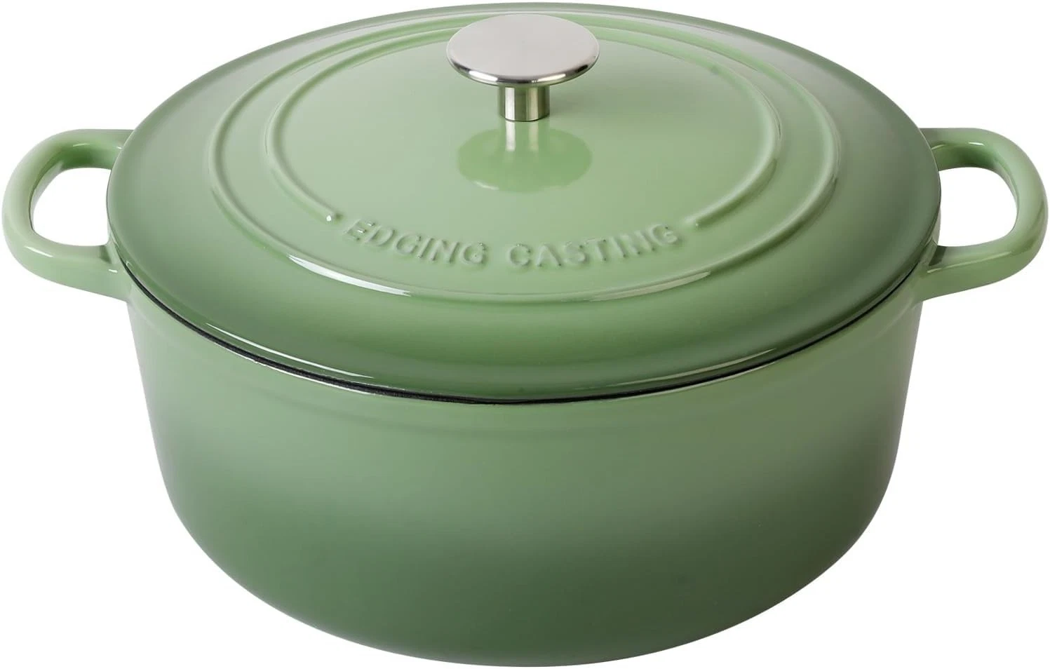 Enameled Cast Iron Dutch Oven Pot W/ Lid 5.5 Quart Bread Baking Cooking