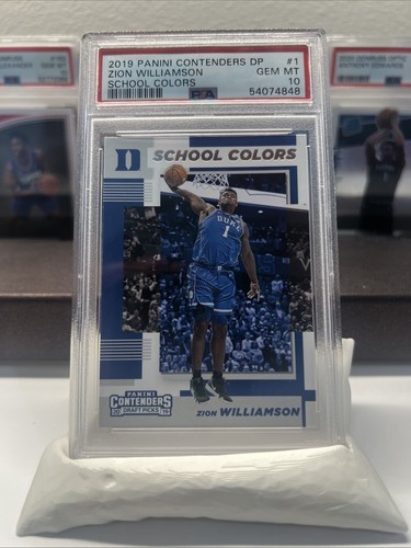 Zion Williamson #1 — 2019 Panini Contenders Draft Picks School Colors basketball card