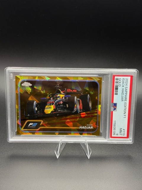 2024 Topps Chrome Sapphire Edition F1 Isack Hadjar #113 Gold /50 PSA 9