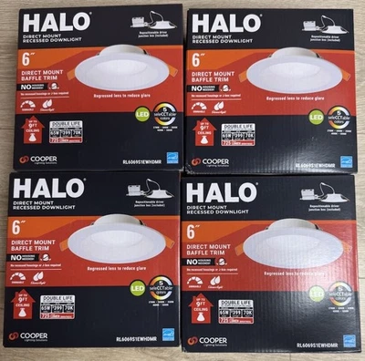 HALO Cooper Canless Recessed Integrated LED Kit 6" RL6069S1EWHDMR