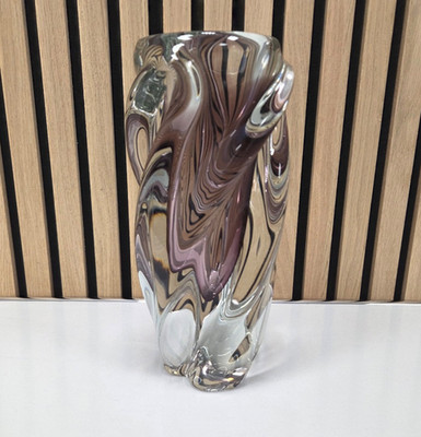 Murano Glas Vase Sommerso 60er 70er Mid-Century Modern Vintage Design Glasobjekt