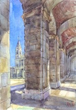 Original Artwork Modern Painting Landscape 22x15 Madrid Cityscape Art Wall Gift