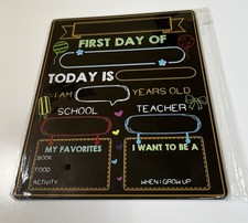 First Day Of School Board 11.8 X 9.8 Chalkboard Sing Double