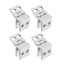 4Pcs Adjustable 0 Degree Glass Hinge for 5mm-8mm Thickness Clamp Bracket
