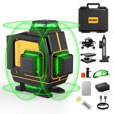 Laser Level 4D Self Leveling 4x360 (Up to 37 Hours) Green Cross Line Lazer 16