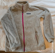 Columbia Sportswear Girls Large 1 4-16 Fleece Zip Up Jacket Solid Gray