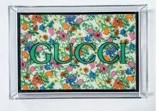 Container Store Gucci Floral Small Tray Acrylic/Resin Tray 6.5”x9.5"