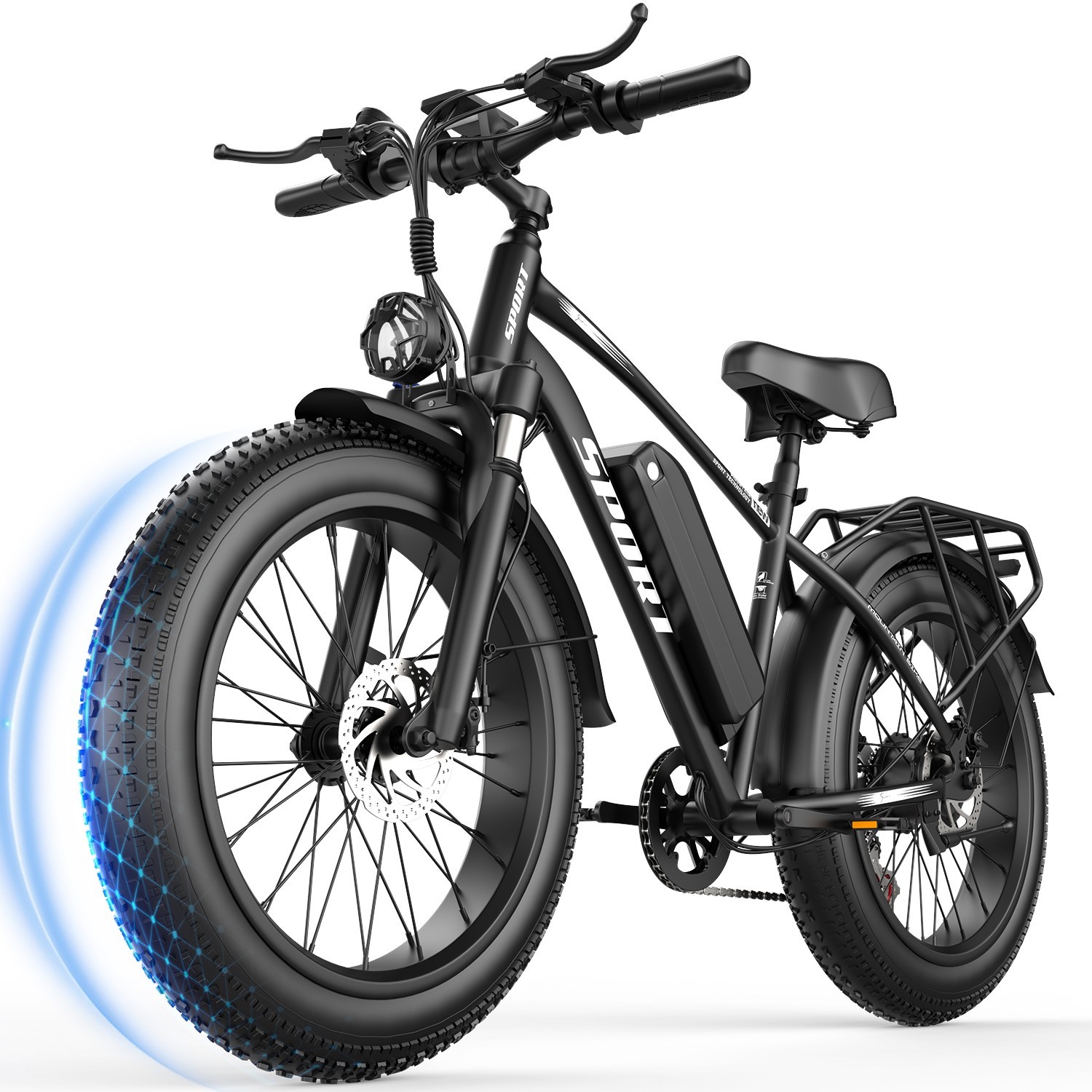 26" FAT TIRE ADULTS ELECTRIC BIKE 2500W 32MPH 48V 20AH BATTERY MOUNTAIN EBIKE US