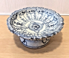 Blue and White Asian Porcelain Footed Bowl – Decorative Antique Style