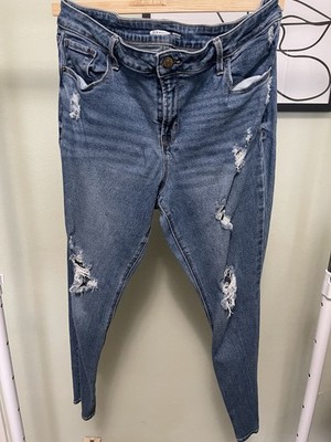 Old Navy Women's Rockstar High Rise Super Skinny Distressed Jeans Size 16