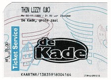 Thin Lizzy 11/22/99 Zaandam Netherlands De Kade Rare Ticket Stub! Holland