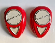 Pair Of DB Product Seeburg Jukebox Teardrop Red Wall Speakers Untested