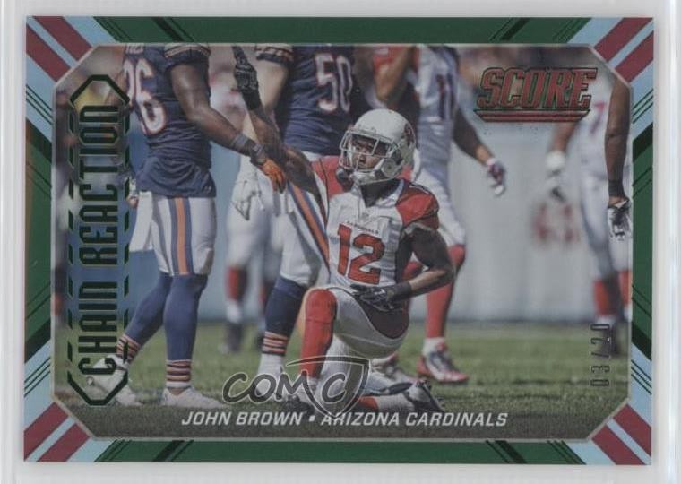 2016 Score Chain Reaction Jumbo Green 3/20 John Brown #5 0o9