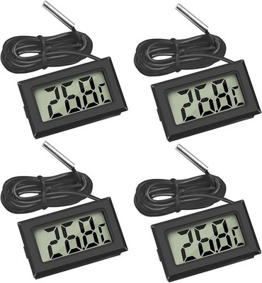 Digitales LCD Thermometer mit Externem Sensor für Kühlschrank & Aquarium