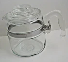 Vintage Pyrex 4 Cup Percolator Clear Glass POT and LID ONLY  #7754 B