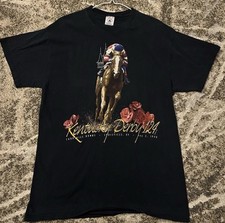 Kentucky Derby Vintage Shirt Horse Racing Churchill Downs 1998 Black 124th