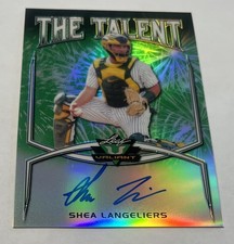 Shea Langeliers 2019 Leaf Valiant On Card Rookie Auto /99 Athletics RC. rookie card picture