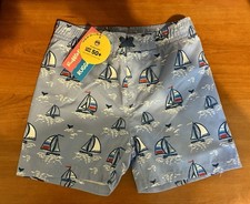 RUGGEDBUTTS Blue Sailboat Swim Trunks Boys Size 4T NWT