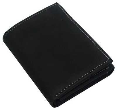 Marshal Men's Hunter Trifold Leather Wallet Black