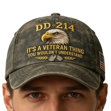 DD-214 This Is A Veterans' Matter Hat,M-ilitary Service Baseball Cap For Men