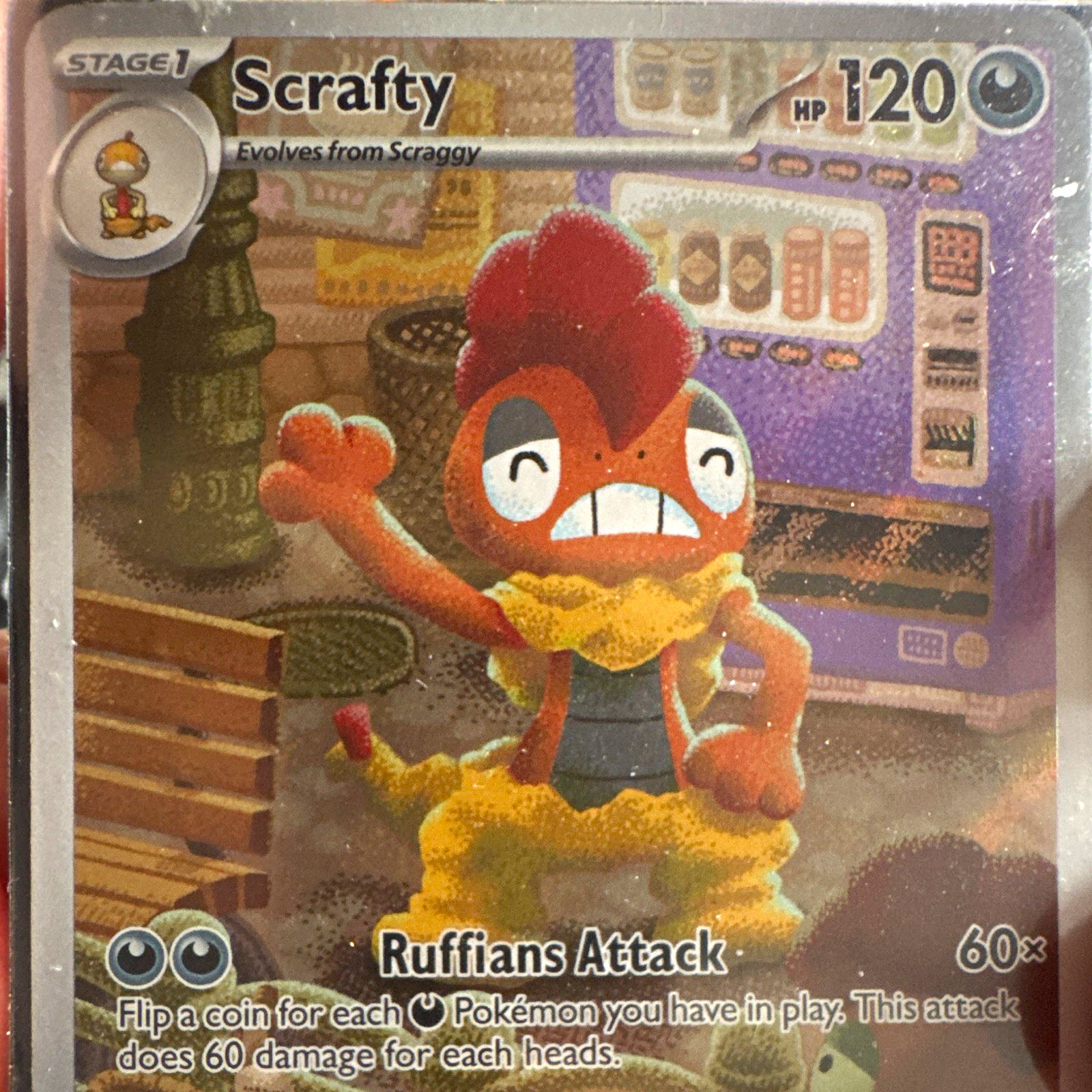 The Pokémon Company Scrafty Sv: White Flare 139/086 IR Holo English HP 120