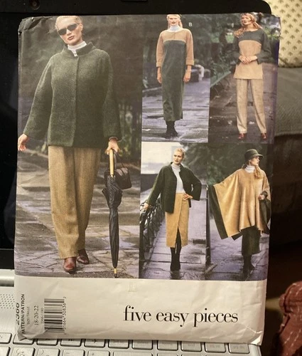 1999 Vogue Sewing Pattern 2366 Womens 6 Piece Ensemble Size 18 20 22 Vintage