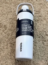 OWALA 30OZ SLEEK WHITE WITH GRAY TOP OF LID - WHITE/GRAY NEW