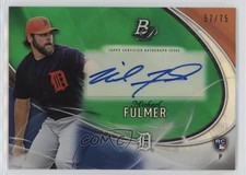 2016 Bowman Platinum Rookie/Veterans Green 57/75 Michael Fulmer Auto RC 0l44