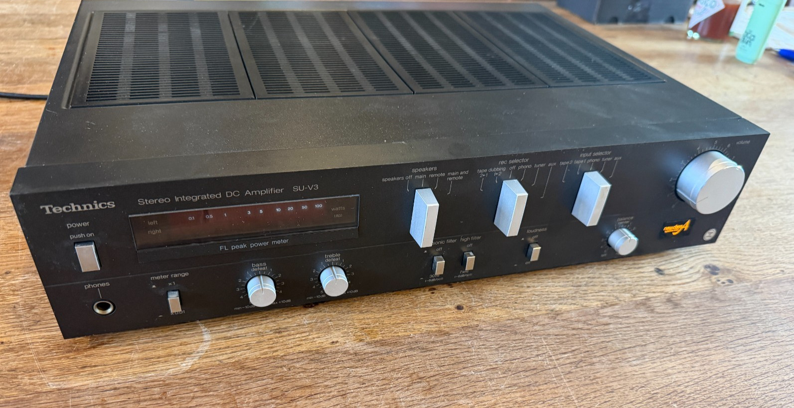 Technics SU-V3 Black Stereo Integrated Amplifier with Phono Fully Working