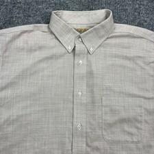 Roundtree Yorke Gold Label Shirt Mens Extra Large Beige Casual Office